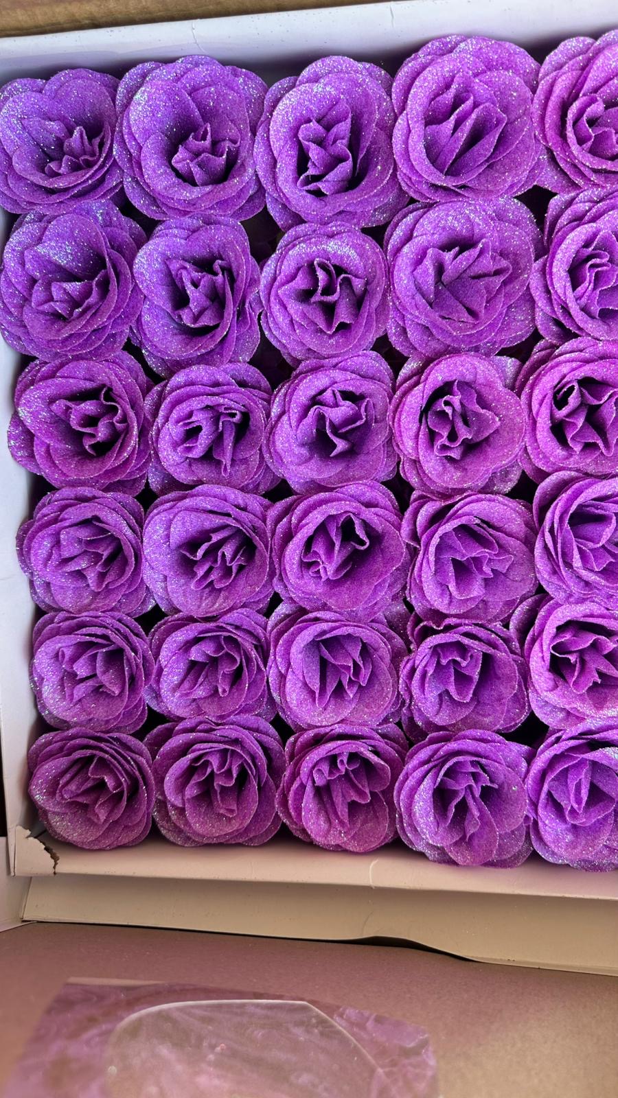 Glitter Artificial Roses