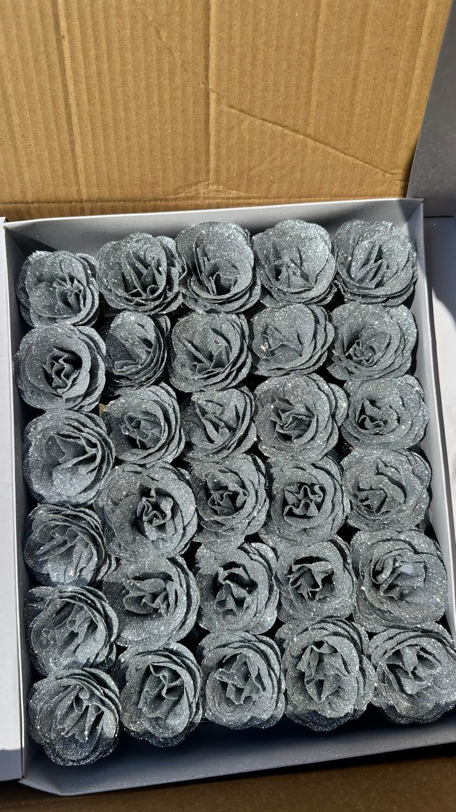 Glitter Artificial Roses