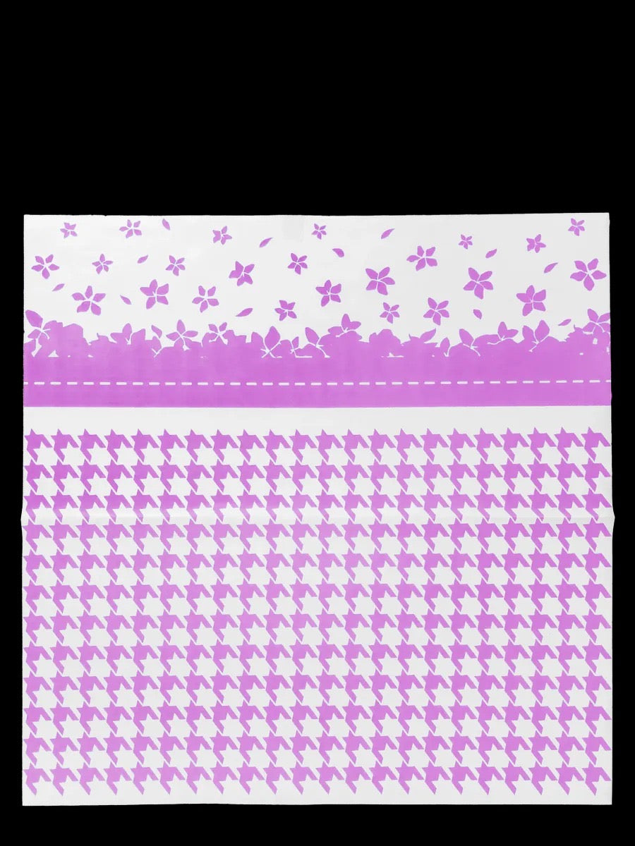 Flower & Houndstooth Pattern Floral Paper