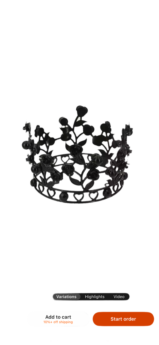 Black crown Flower Design
