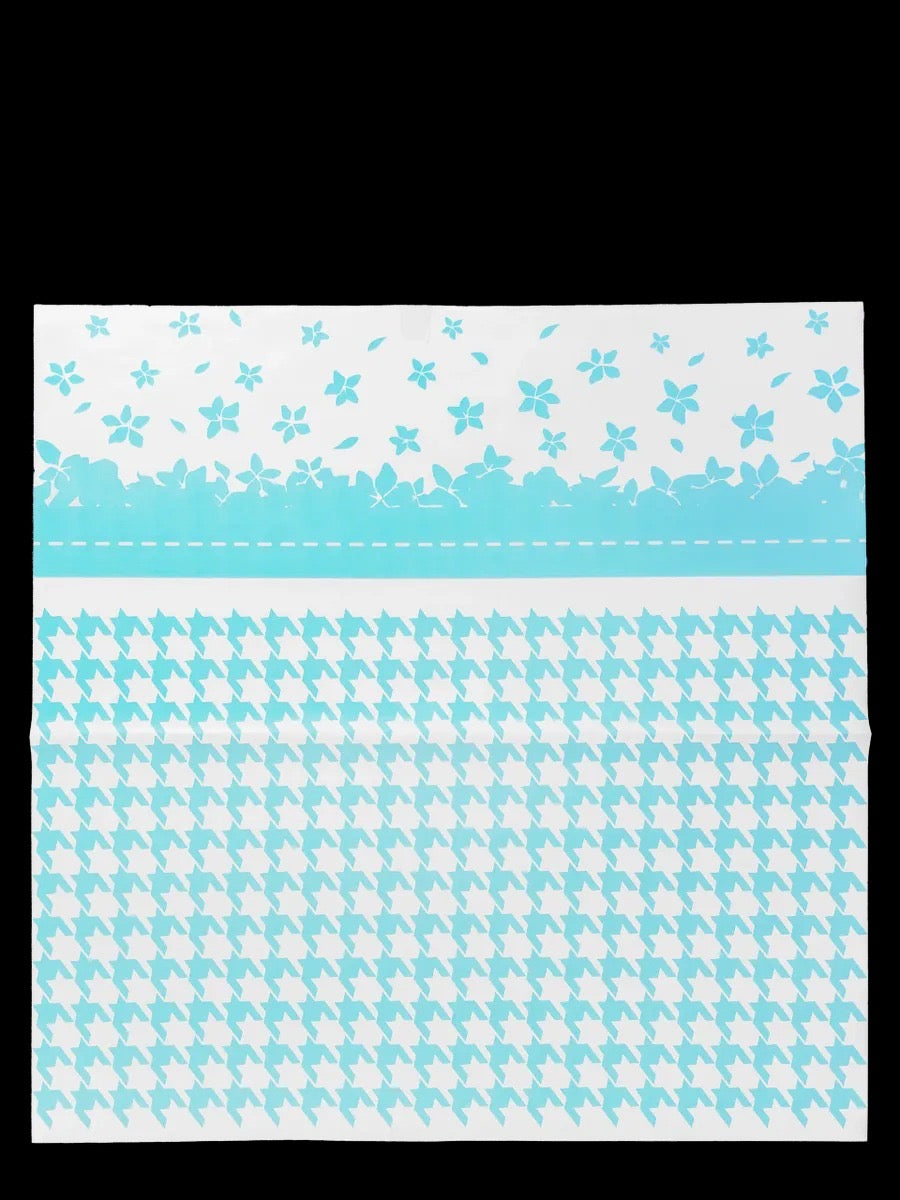 Flower & Houndstooth Pattern Floral Paper